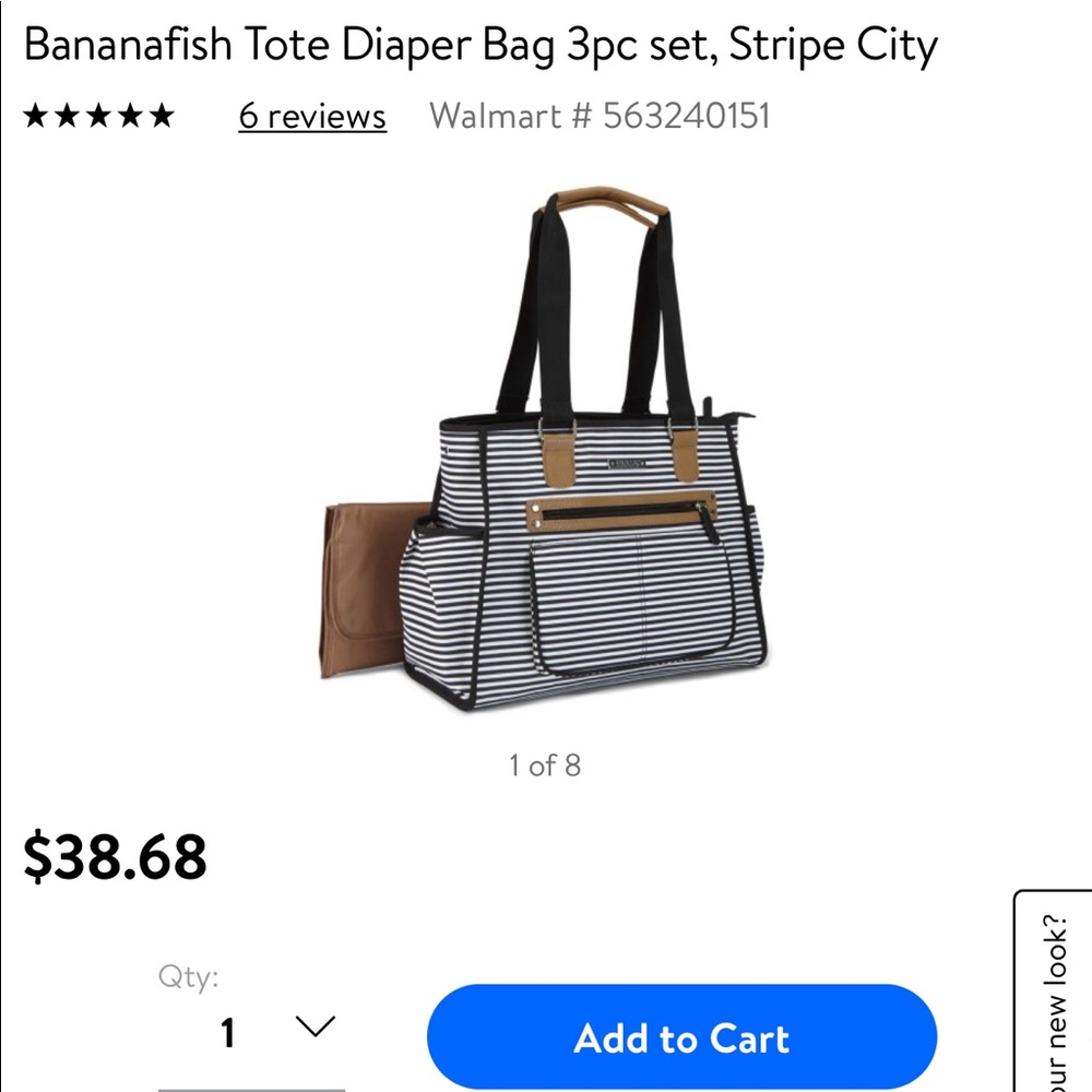 Banana fish diaper bag